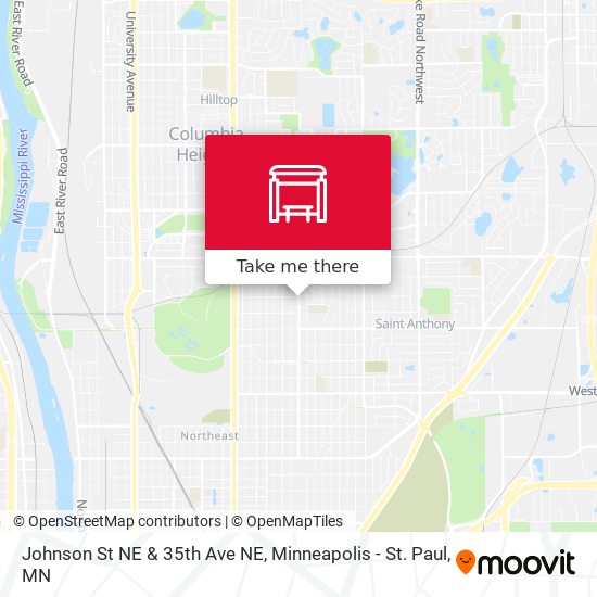 Johnson St NE & 35th Ave NE map