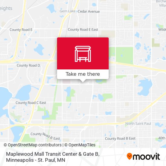 Maplewood Mall Transit Center & Gate B map
