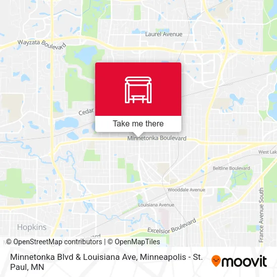 Minnetonka Blvd & Louisiana Ave map