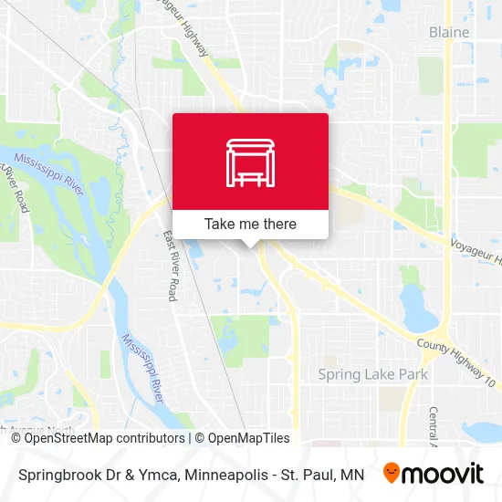 Springbrook Dr & Ymca map