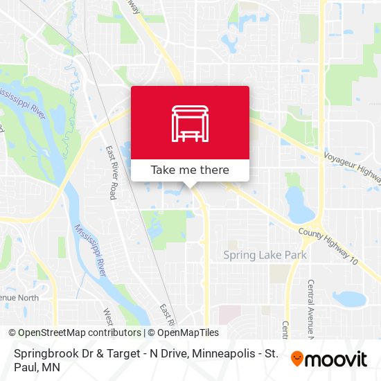 Springbrook Dr & Target - N Drive map