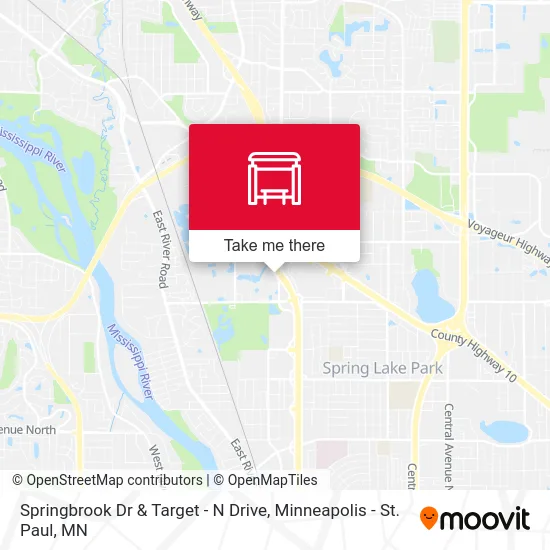 Springbrook Dr & Target - N Drive map