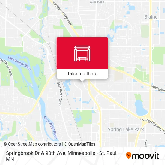 Springbrook Dr & 90th Ave map