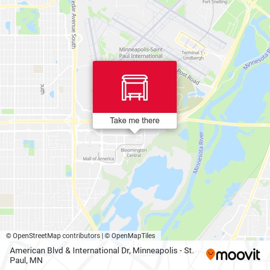 American Blvd & International Dr map