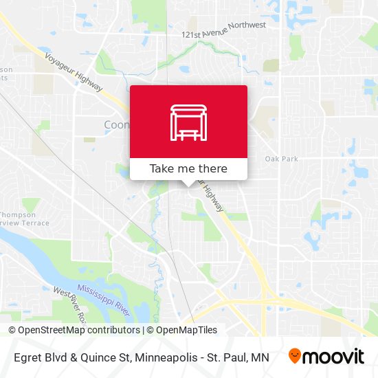 Egret Blvd & Quince St map