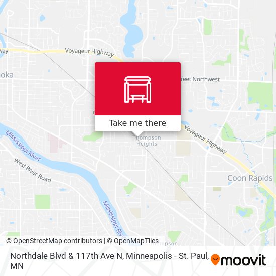 Northdale Blvd & 117th Ave N map