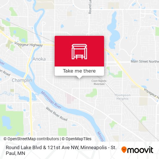Round Lake Blvd & 121st Ave NW map