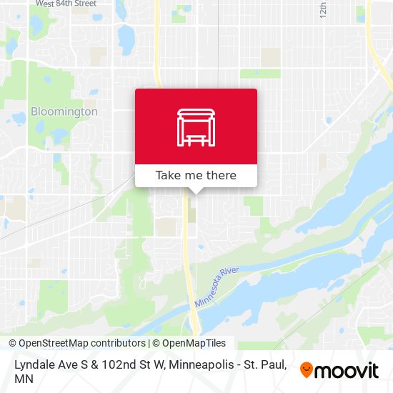 Lyndale Ave S & 102nd St W map