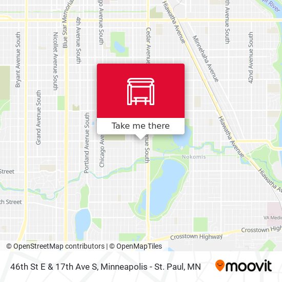 46th St E & 17th Ave S map