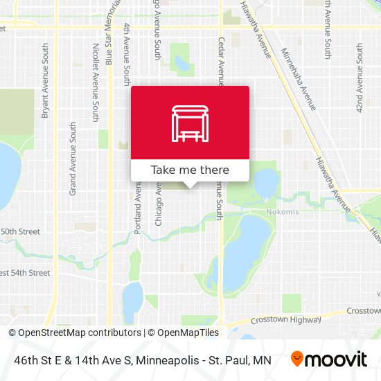 Mapa de 46th St E & 14th Ave S