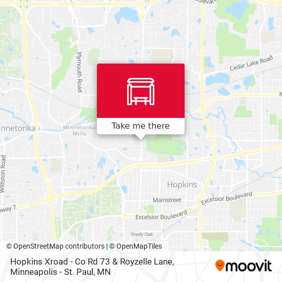 Hopkins Xroad - Co Rd 73 & Royzelle Lane map