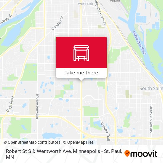Robert St S & Wentworth Ave map