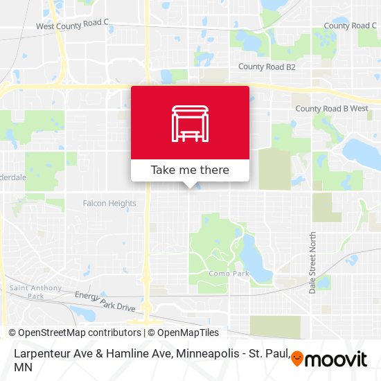 Larpenteur Ave & Hamline Ave map