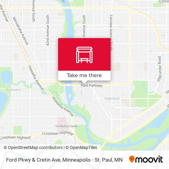 Ford Pkwy & Cretin Ave map