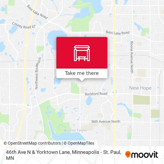 46th Ave N & Yorktown Lane map