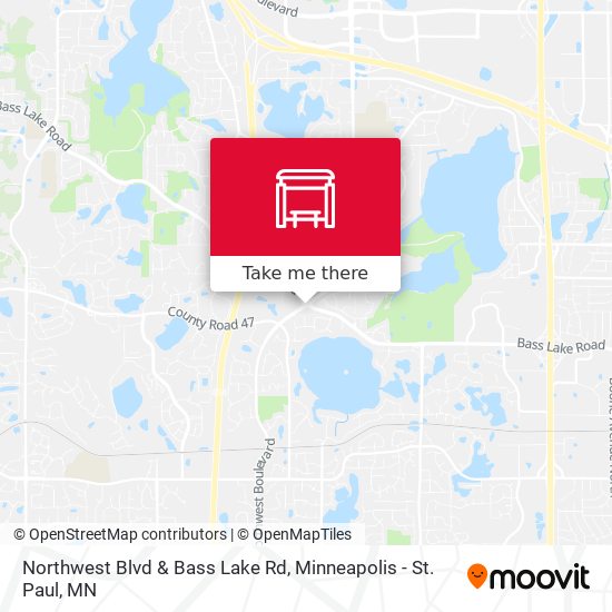 Mapa de Northwest Blvd & Bass Lake Rd