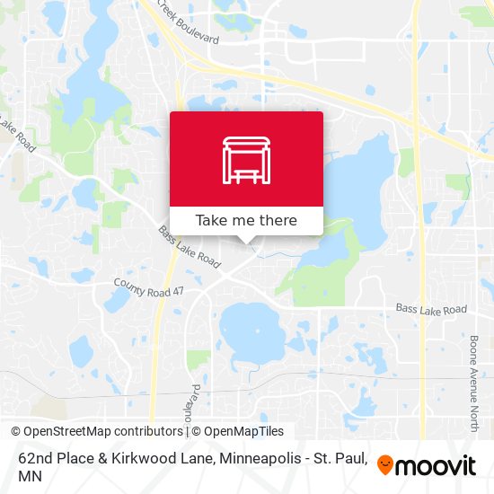 Mapa de 62nd Place & Kirkwood Lane