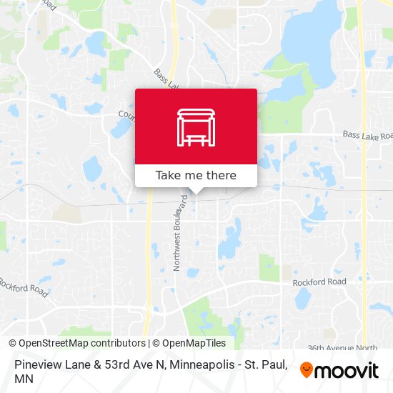Pineview Lane & 53rd Ave N map