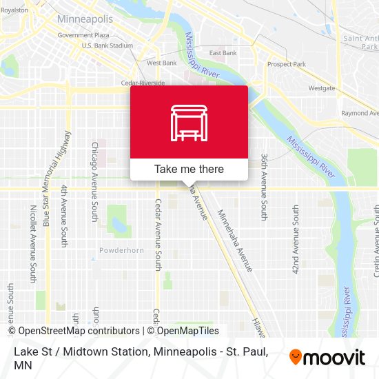 Mapa de Lake St / Midtown Station