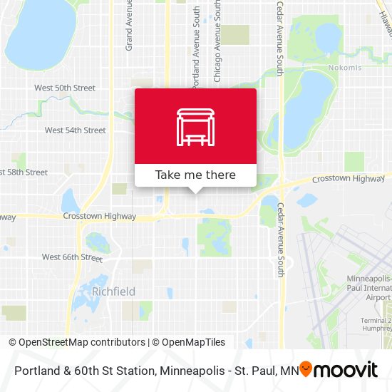 Mapa de Portland & 60th St Station