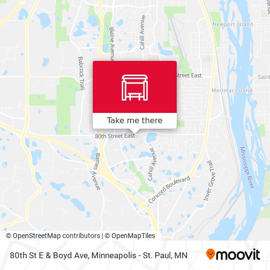 80th St E & Boyd Ave map