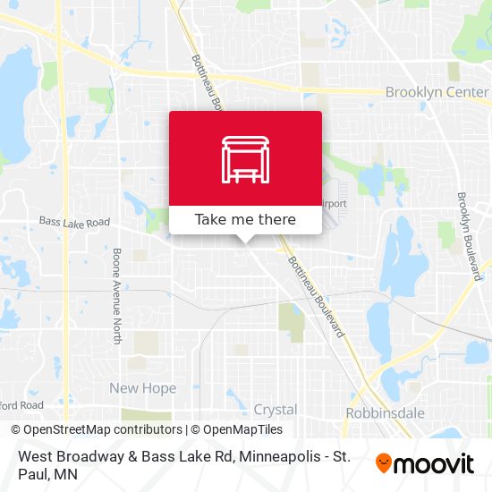 West Broadway & Bass Lake Rd map