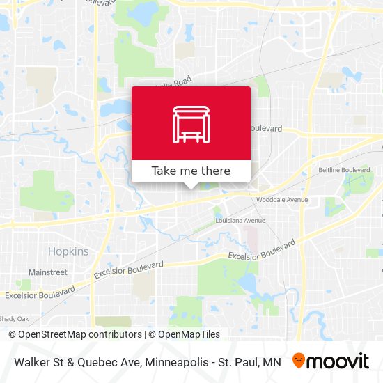 Walker St & Quebec Ave map