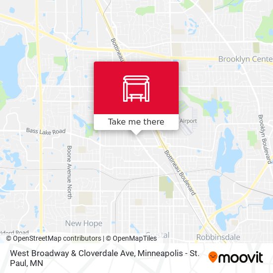 West Broadway & Cloverdale Ave map