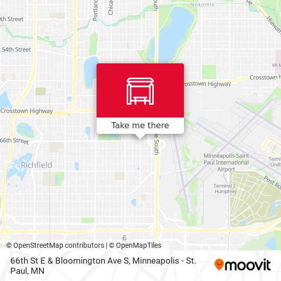 66th St E & Bloomington Ave S map