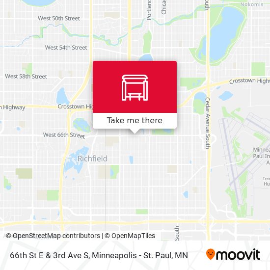 66th St E & 3rd Ave S map