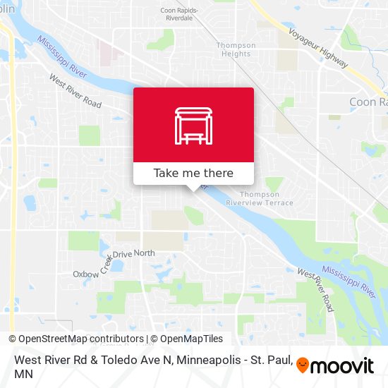 West River Rd & Toledo Ave N map