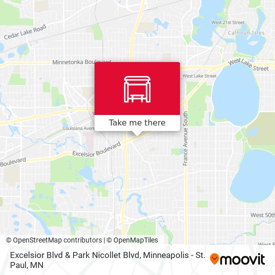 Excelsior Blvd & Park Nicollet Blvd map