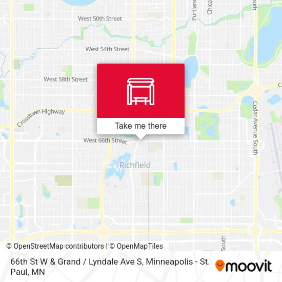 66th St W & Grand / Lyndale Ave S map