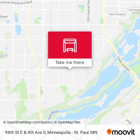Mapa de 98th St E & 4th Ave S