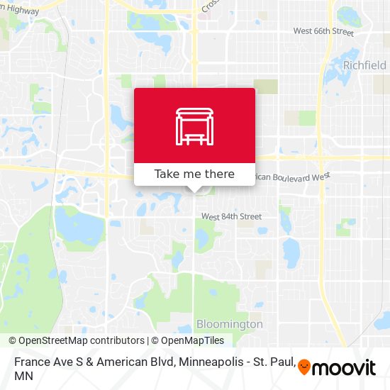 France Ave S & American Blvd map