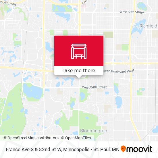 France Ave S & 82nd St W map