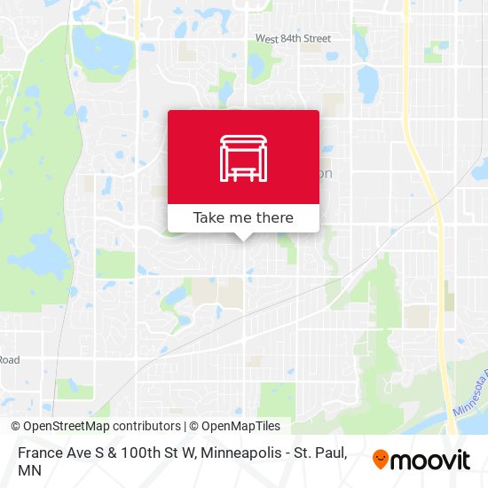 France Ave S & 100th St W map