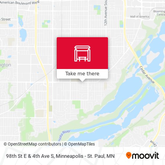 98th St E & 4th Ave S map