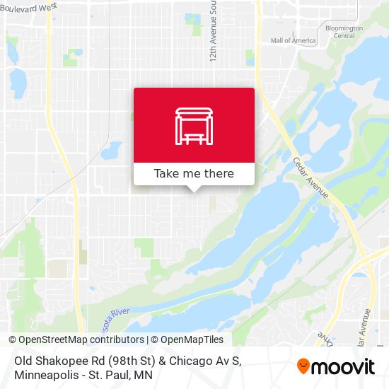 Old Shakopee Rd (98th St) & Chicago Av S map