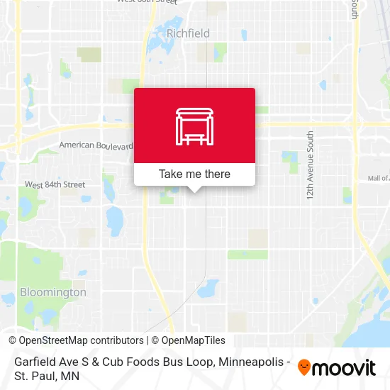 Mapa de Garfield Ave S & Cub Foods Bus Loop