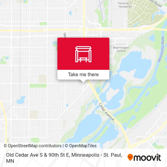 Mapa de Old Cedar Ave S & 90th St E