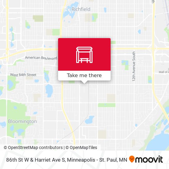 Mapa de 86th St W & Harriet Ave S