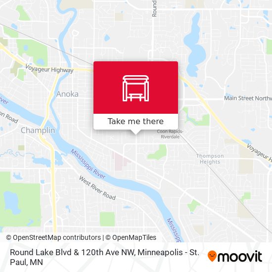 Round Lake Blvd & 120th Ave NW map