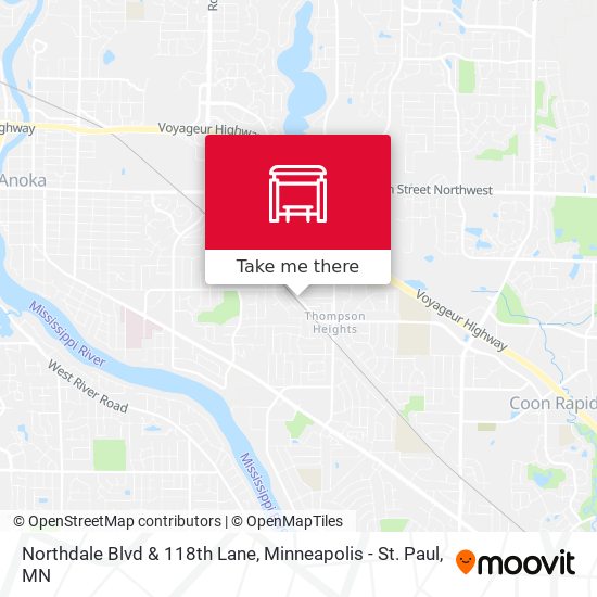 Northdale Blvd & 118th Lane map