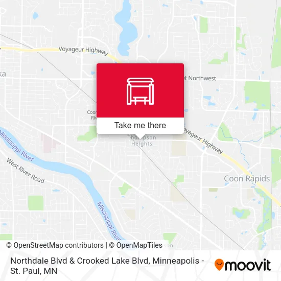 Northdale Blvd & Crooked Lake Blvd map