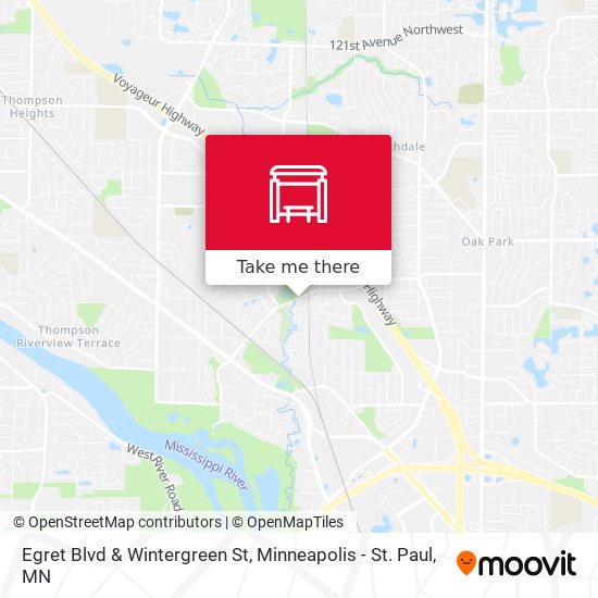 Egret Blvd & Wintergreen St map