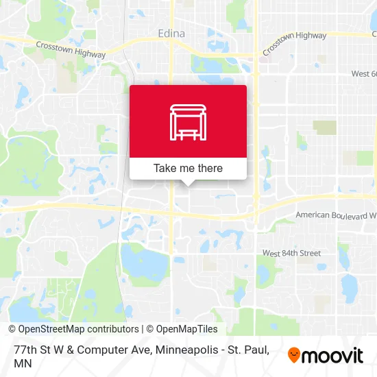 77th St W & Computer Ave map