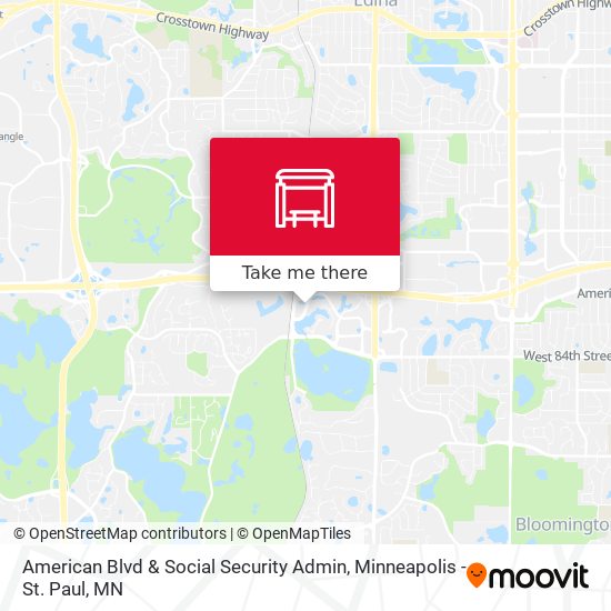 American Blvd & Social Security Admin map