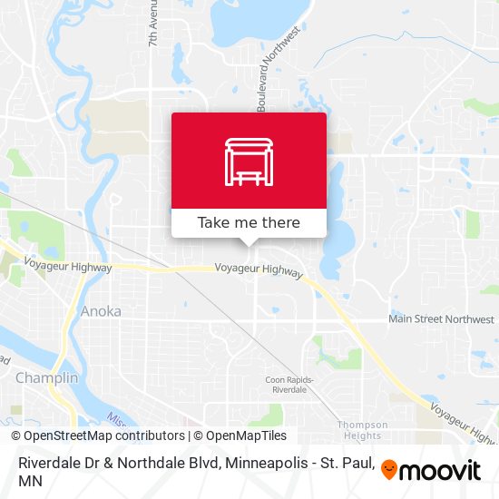 Riverdale Dr & Northdale Blvd map