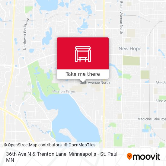 36th Ave N & Trenton Lane map